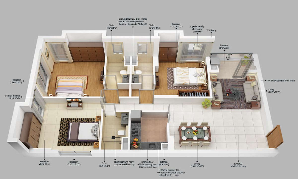 3 BHK Flat in Gurugram